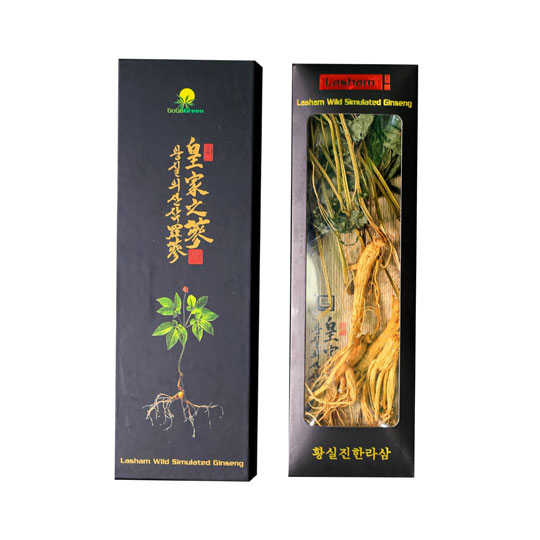 Hộp 5 Cây Sâm Núi Khô Nguyên Bản Lasham Hàn Quốc - 9 Năm Tuổi (lasham Dried Wild Simulated Ginseng -로얄 산삼 라삼)